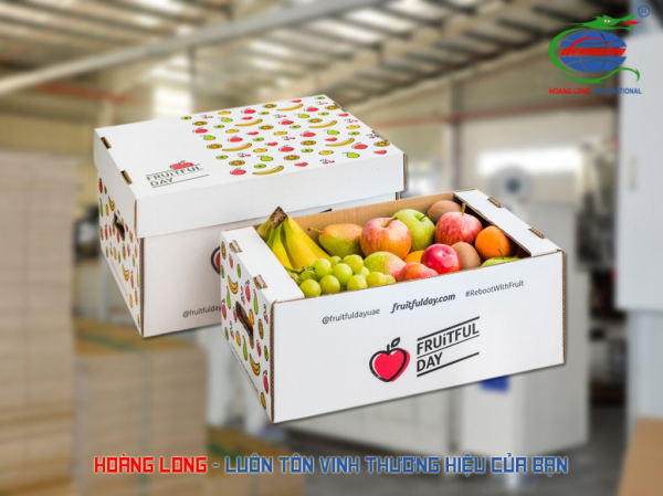 Thùng carton in offset hoa quả - Công Ty Cổ Phần Đầu Tư Xuất Nhập Khẩu Quốc Tế Hoàng Long